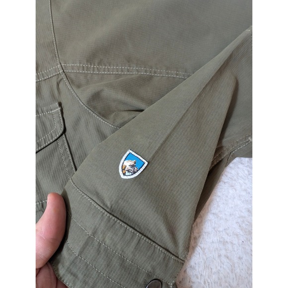 Kuhl Utility Rekon Jacket Womens Sm Green Stretch Stowaway Hood L/S Outdoor Coat - Picture 2 of 15